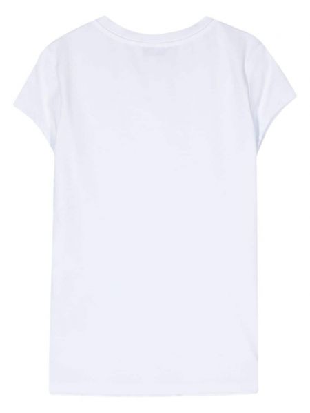 T-shirt brodé avec imprimé slogan Dondup blanc