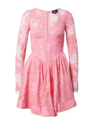 Κοκτέιλ φόρεμα Bardot ροζ
