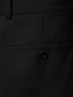 Vlněné kalhoty Alexander Mcqueen černé