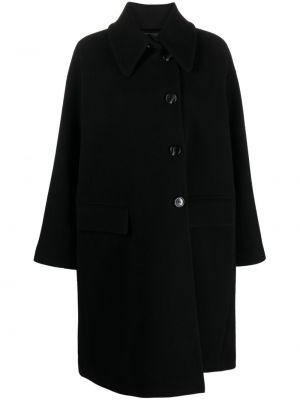 Palton cu nasturi de lână Emporio Armani negru