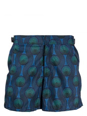 Shorts mit print Ozwald Boateng blau