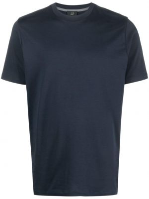 Bombažna svilena majica Dunhill modra