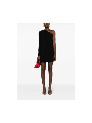 Sukienka mini z długim rękawem plisowana Dsquared2 czarna