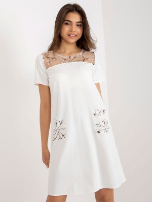 Сукня міні з коротким рукавом Fashionhunters сіра