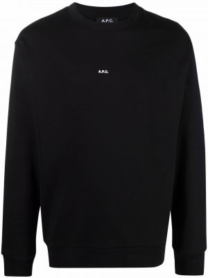 Sweatshirt mit rundhalsausschnitt A.p.c. schwarz