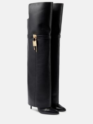 Кожени гумени ботуши черно Givenchy