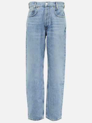 Skinny džíny s vysokým pasem relaxed fit Agolde modré