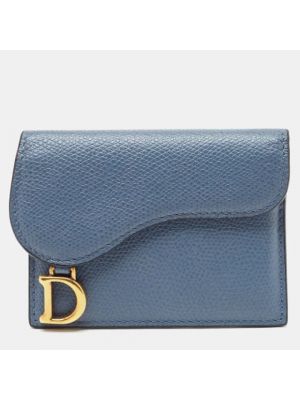 Portfel skórzany Dior Vintage niebieski