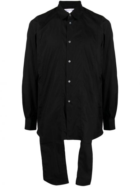 Ασύμμετρο βαμβακερό πουκάμισο Comme Des Garçons Shirt μαύρο