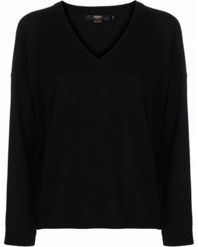 Jersey con escote v de tela jersey Seventy negro