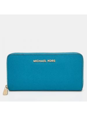 Portfel skórzany Michael Kors Pre-owned niebieski