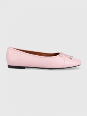 Bőr balerina cipők Vagabond rózsaszín