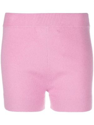Pantalones cortos de cachemir de punto Extreme Cashmere rosa