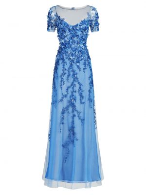 Украшенное платье Margaret THEIA синий