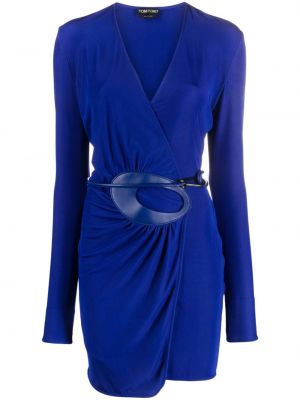 Sukienka koktajlowa Tom Ford niebieska
