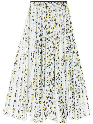 Plisovaná dlhá sukňa s potlačou Az Factory biela