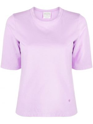 Bavlněné tričko Forte Forte fialové