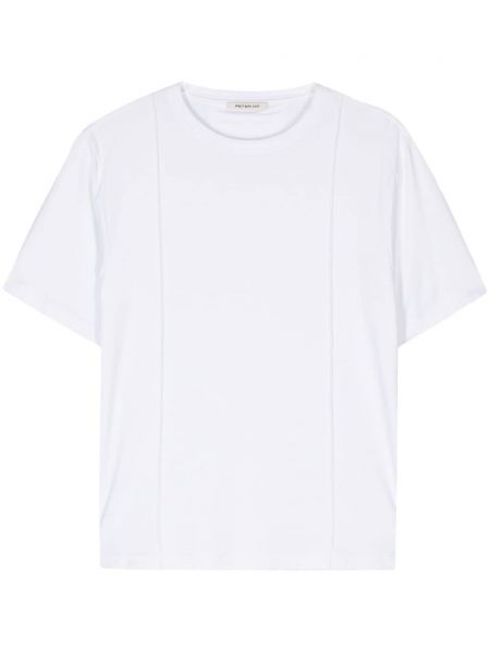 T-krekls ar apaļu kakla izgriezumu Peter Do balts