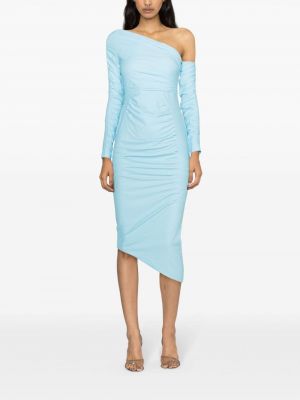 Sukienka midi asymetryczna plisowana Gauge81 niebieska