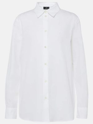 Памучна риза Etro бяло