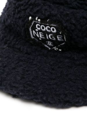 Fleece cap mit stickerei Chanel Pre-owned blau