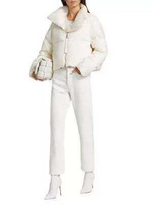 Укороченная куртка с гранатом со звездочками Canada Goose белый