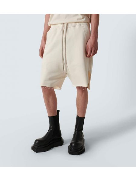 Pantaloncini di cotone Rick Owens bianco
