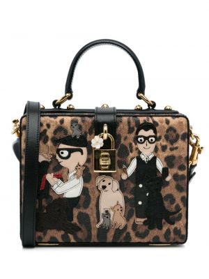 Taška s potlačou s leopardím vzorom Dolce & Gabbana Pre-owned
