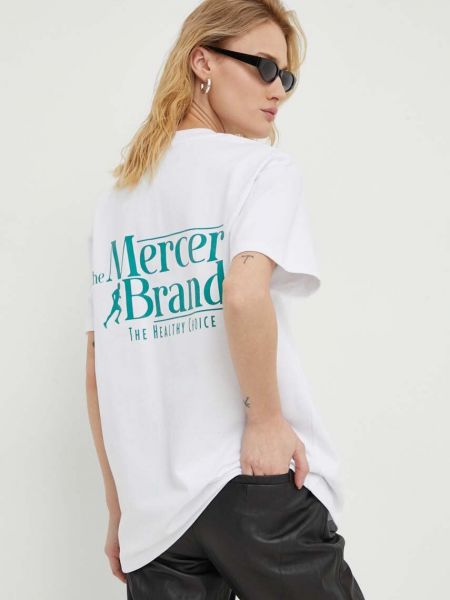 Pamut póló Mercer Amsterdam fehér