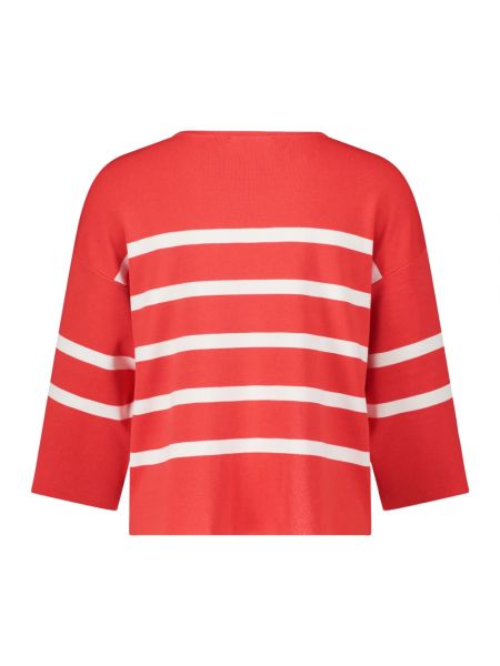 Dzianinowy pulower w paski Betty Barclay czerwony