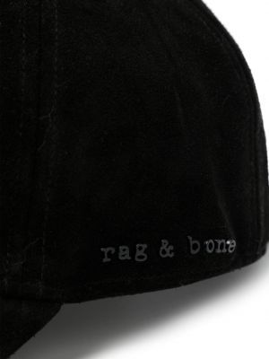 Semišová kšiltovka Rag & Bone černá