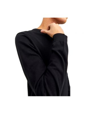Sudadera con cuello redondo de punto de tela jersey de cuello redondo Jack & Jones negro