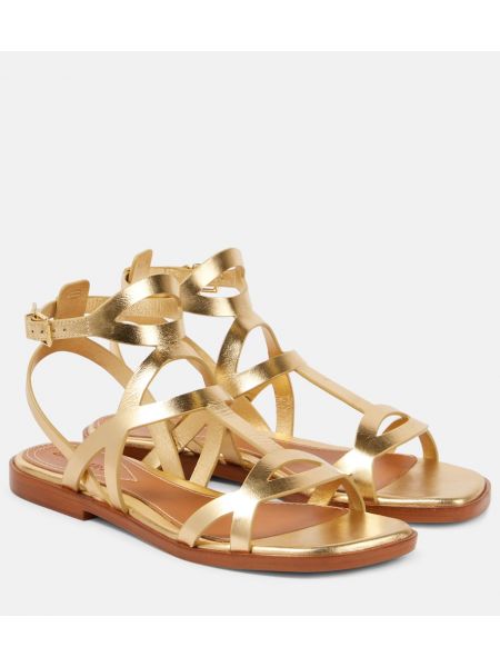 Kožené sandály Zimmermann zlaté