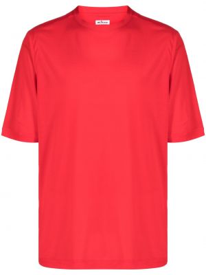 Oversized bavlněné tričko Kiton červené