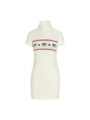 Robe slim en tricot Chiara Ferragni Collection blanc
