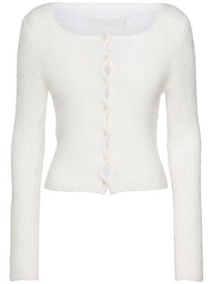 Cardigan di lana Jacquemus bianco