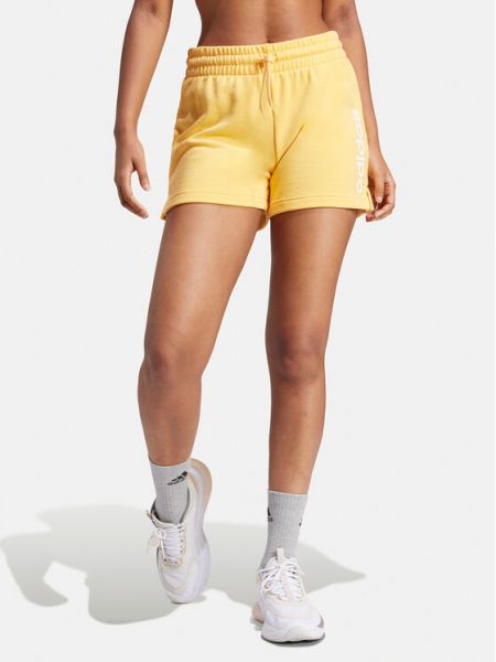 Slim fit sport rövidnadrág Adidas narancsszínű