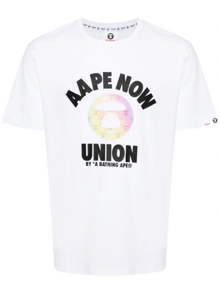 Baskılı pamuklu tişört Aape By *a Bathing Ape® beyaz