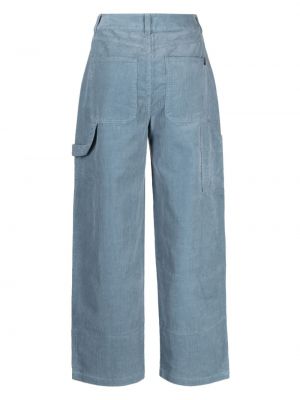 Manšestrové rovné kalhoty :chocoolate modré