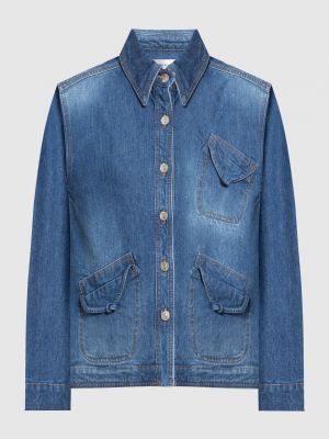 Джинсова куртка Victoria Beckham синя