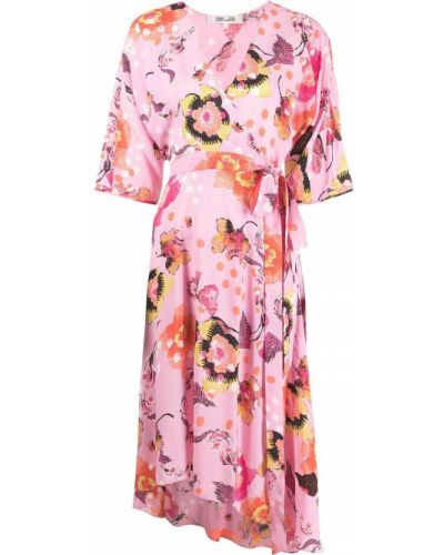 Trykt floral dress Dvf Diane Von Furstenberg rosa