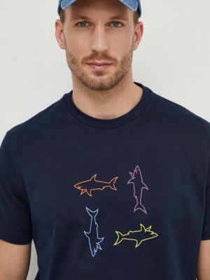 Памучна тениска с дълъг ръкав с принт Paul&shark