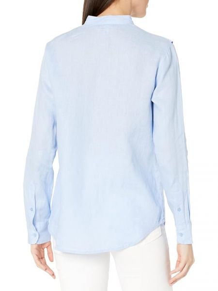 Льняная рубашка Lauren Ralph Lauren синяя