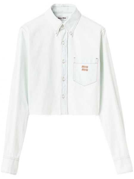 Džínová košile s výšivkou Miu Miu