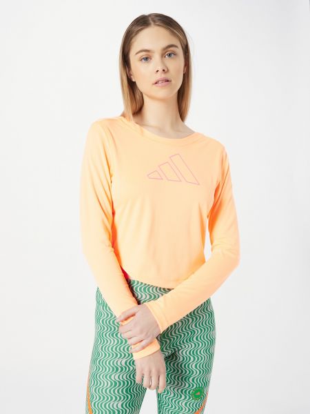 Tricou cu mânecă lungă Adidas Performance portocaliu