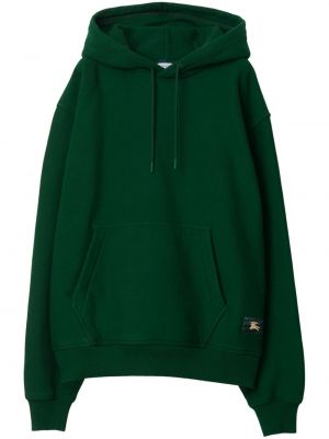 Pamučna hoodie s kapuljačom Burberry zelena