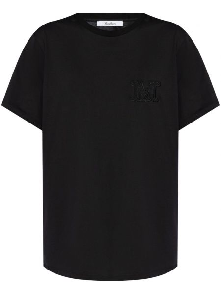 Broderet t-shirt Max Mara sort