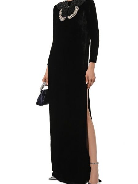 Платье из вискозы Gucci черное