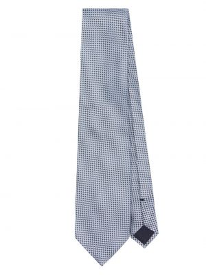 Csíkos selyem nyakkendő Tom Ford kék