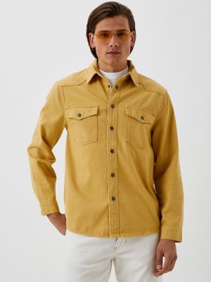 Джинсовая рубашка Mossmore желтая